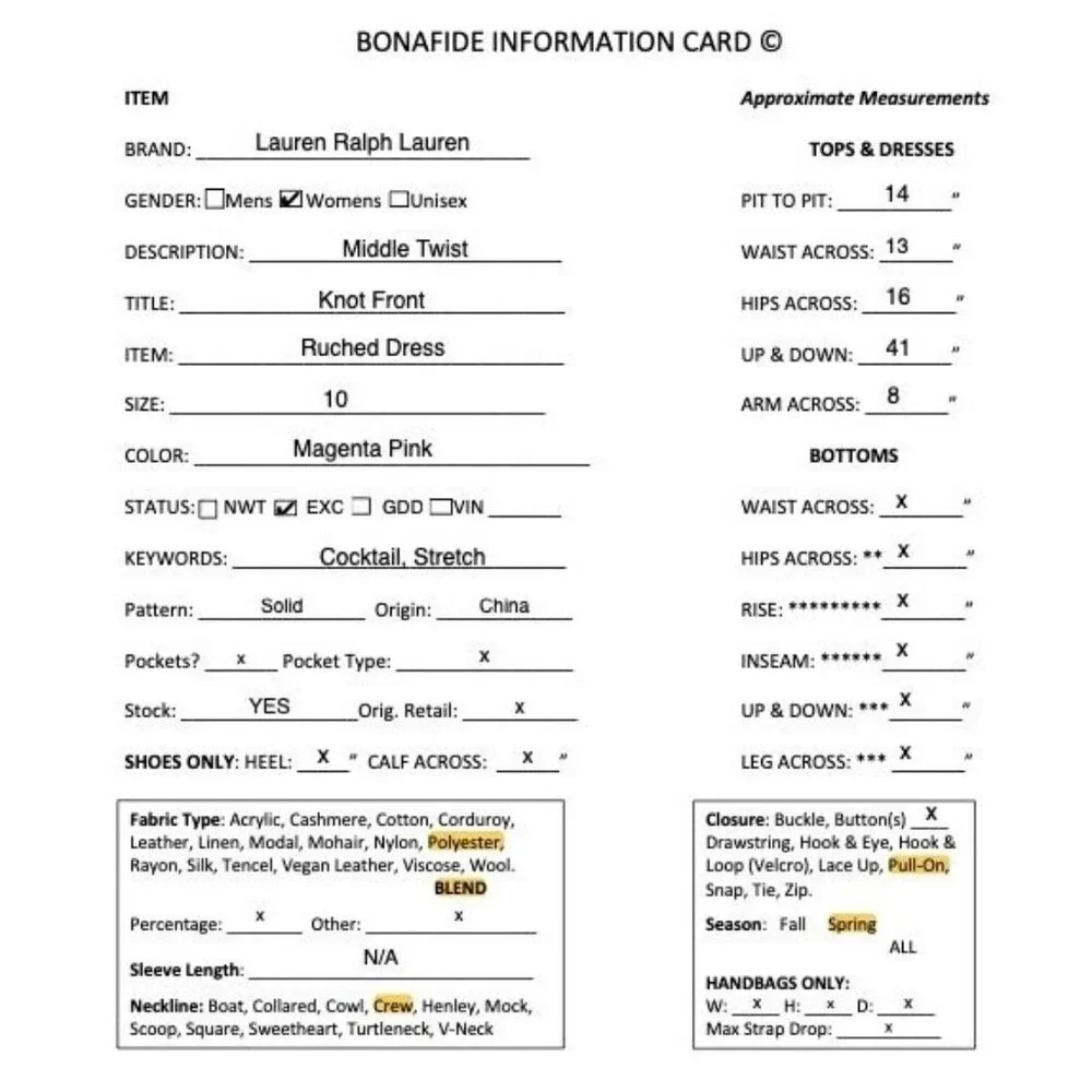 Lauren Ralph Lauren Womens Twist Knot Front Dress Size 10 Pink Magenta SP EXC - Picture 12 of 12